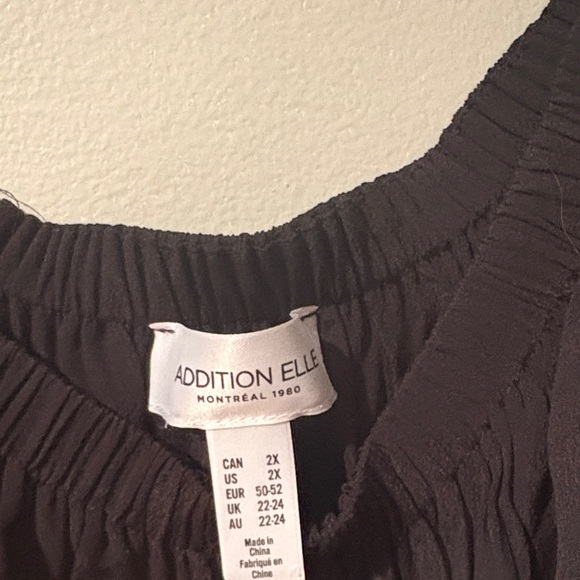 Addition Elle Elegant Black Ruffle Top - Picture 2 of 4